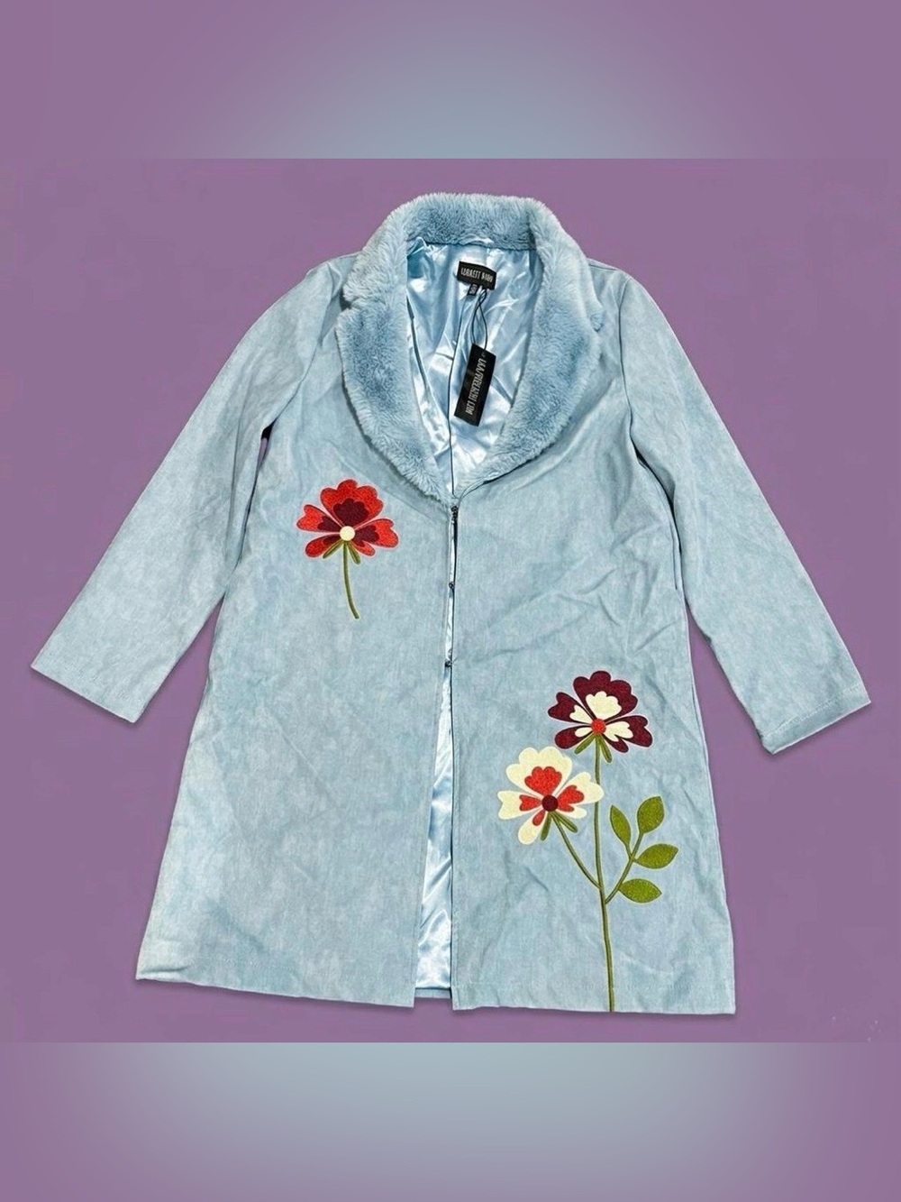 Delia’s x Dolls Kill - BOHEMIAN DREAMSCAPE FAUX SUEDE COAT